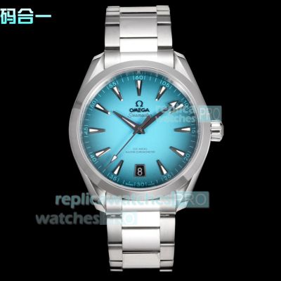 Swiss Omega Seamaster Aqua Terra 41mm Cal.8900 Turquoise Dial Watch 